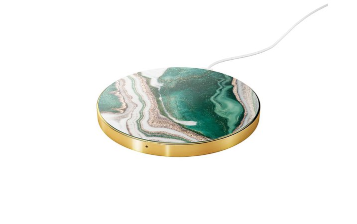 Fashion QI Charger Golden Jade Marble - iDeal Of Sweden