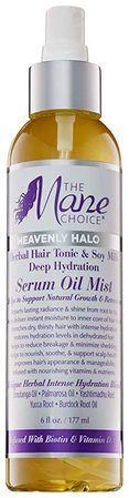 Amazon.com: THE MANE CHOICE - Heavenly Halo Herbal Hair Tonic & Soy Milk Deep Hydration Serum Oil Mist (6 oz): Beauty
