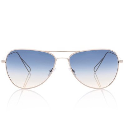 Matt aviator sunglasses for Oliver Peoples