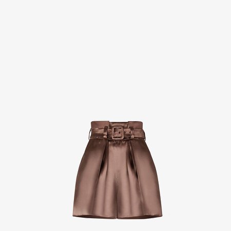 Mauve satin shorts - TROUSERS | Fendi