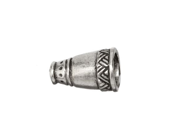Greek Pewter Native Cone 17x12mm - Lima Beads