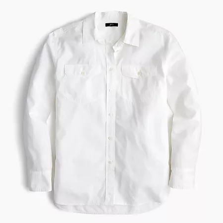 Boyfriend utility shirt in cotton poplin : Women button-front | J.Crew