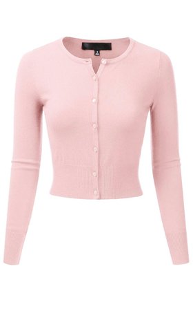 Blush pink fitted cardigan