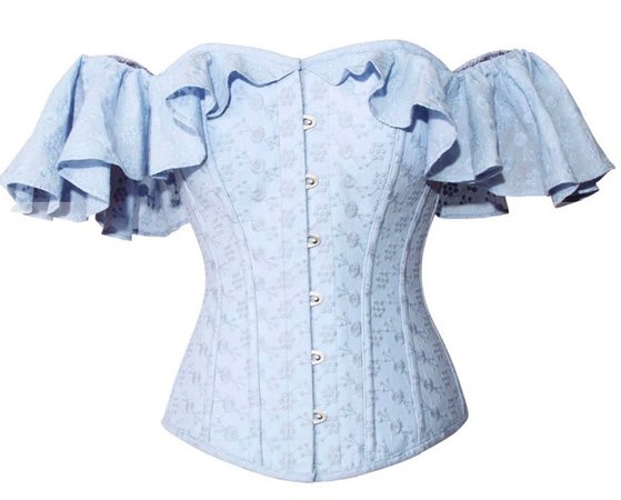 light blue corset