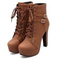 brown ankle heel boots - Google Search