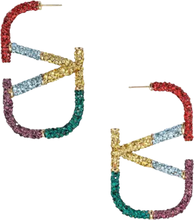 VLOG Multicolor Crystal Drop Earrings