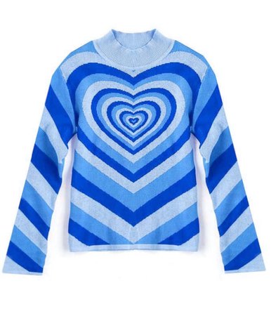 blue heart sweater