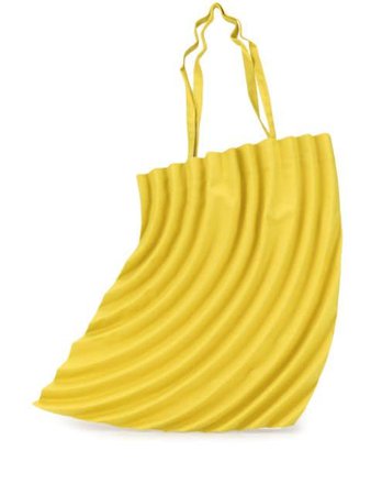 Yellow Issey Miyake Cauliflower Crescent Pleats Tote Bag | Farfetch.com