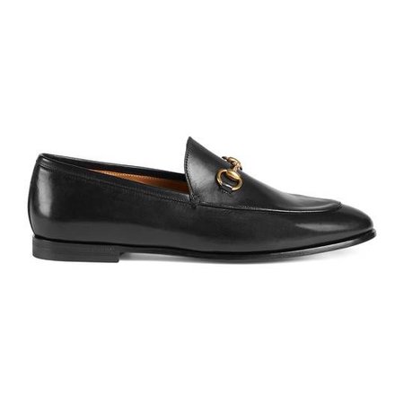 Gucci Jordaan leather loafer in Black leather | Gucci Women's Moccasins & Loafers