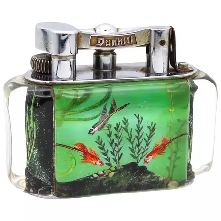 Alfred Dunhill 1949 Standard Aquarium Lift Arm Petrol Lighter