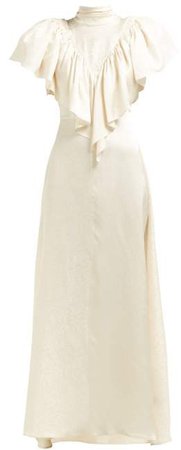 Imogene Jacquard Dress - Womens - Ivory