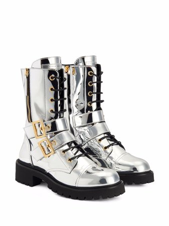 Giuseppe Zanotti Tifa metallic calf-length boots - FARFETCH