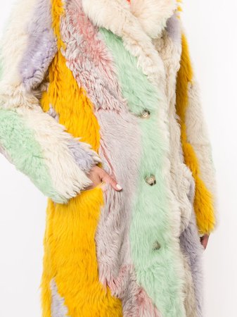 Shop multicolour Sandy Liang Patch coat with Express Delivery - Farfetch