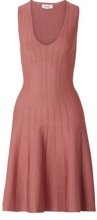 CASASOLA - Ribbed Stretch-knit Dress - Blush