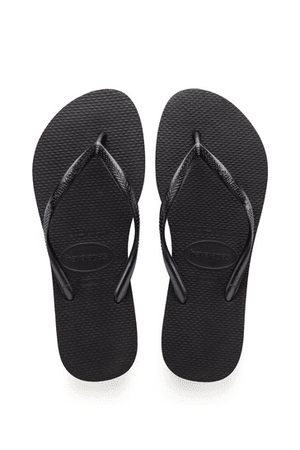 black flip flops
