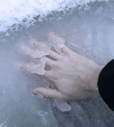 hand in ice aesthetic