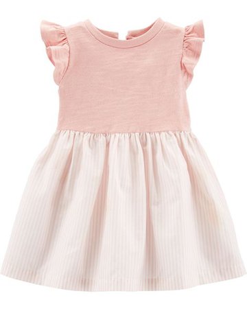 Baby Girl Striped Slub Jersey Dress | Carters.com
