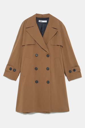 BUTTONED TRENCH COAT - NEW IN-WOMAN | ZARA United States brown