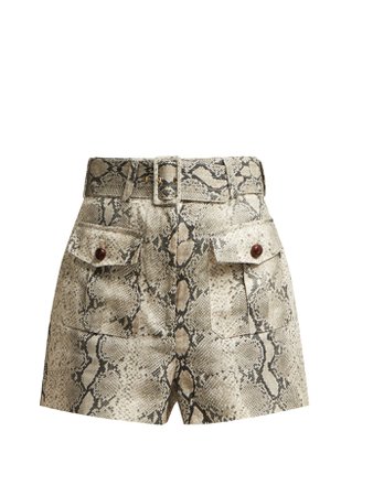 Corsage snake-print linen shorts | Zimmermann | MATCHESFASHION.COM US