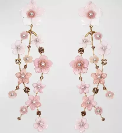 flower gemstone earrings - Google Search