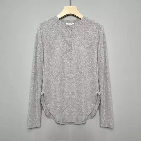 Yuraine - Long-Sleeve Henley T-Shirt | YesStyle