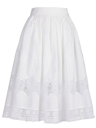 Dolce & Gabbana Dolce & Gabbana Lace Panel Skirt - White - 10822159 | italist