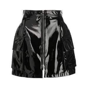 Natasha Zinkozip front mini skirt $1,794