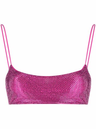 Shop THE ANDAMANE sequin-studded bra top with Express Delivery - FARFETCH