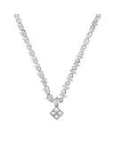 Diamond Charm Necklace- Silver | Luv Aj