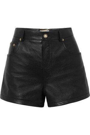 SAINT LAURENT | Embellished leather shorts | NET-A-PORTER.COM