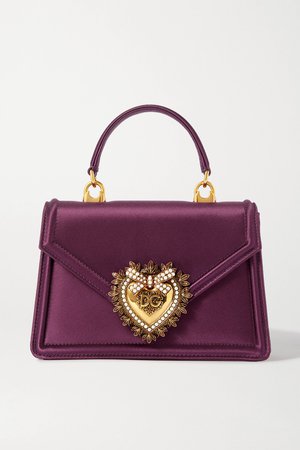 Pink Devotion mini embellished satin tote | Dolce & Gabbana | NET-A-PORTER