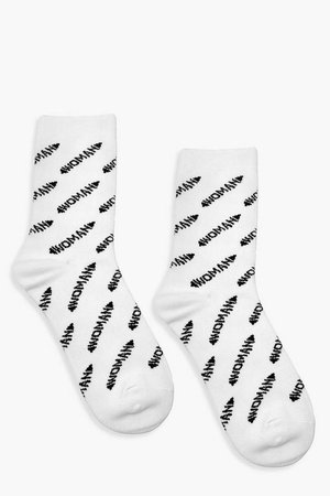 Woman Repeat Print Ankle Socks | Boohoo