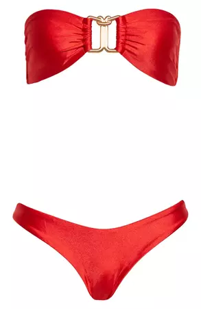 Zimmermann Knot Clasp Two-Piece Bandeau Bikini | Nordstrom