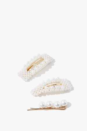 Faux Pearl Hair Pin & Clip Set | Forever 21