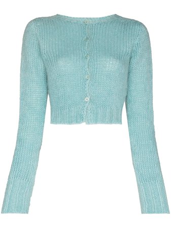Shop Danielle Guizio crew-neck cropped cardigan with Express Delivery - FARFETCH