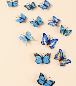 blue butterfly clips