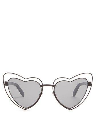 Loulou heart-shaped metal sunglasses | Saint Laurent | MATCHESFASHION.COM US