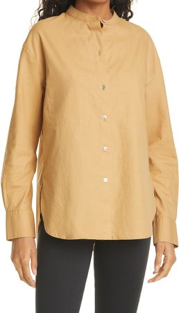 Cotton & Silk Long Sleeve Button-Up Shirt