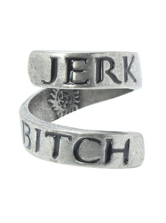 Supernatural Jerk Bitch Wrap Ring