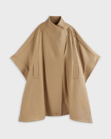 Relaxed Fitting Cape Coat - Camel | Jackets and Coats | Ted Baker UK