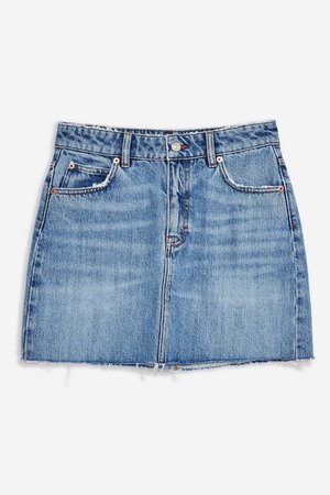 Mid Blue Denim Mini Skirt | Topshop