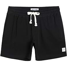 maamgic Mens Athletic Gym Shorts 5.5" Elastic Waist Casual Pajama Pocket Jogger Men Workout Short Pants Blue and Khaki Medium at Amazon Men’s Clothing store