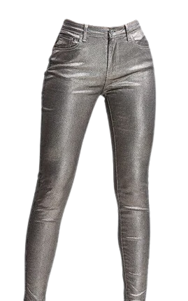 metalic grey pants