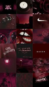 collage aesthetic wallpaper burgundy - Google Search