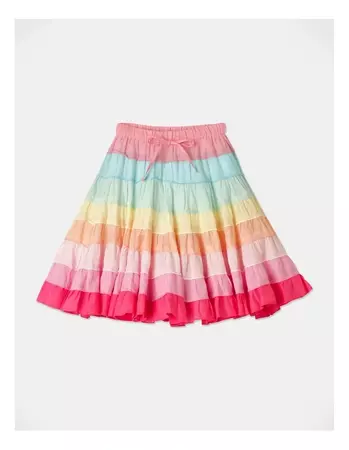 Milkshake Rainbow Tiered Skirt | MYER