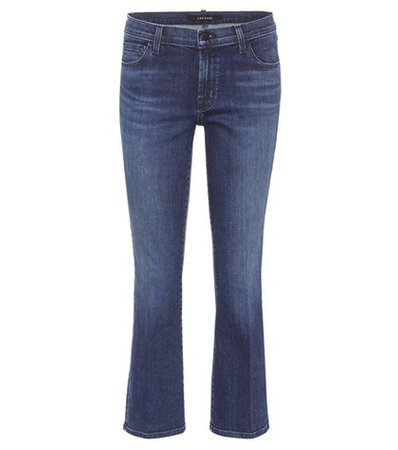 Selena mid-rise cropped jeans