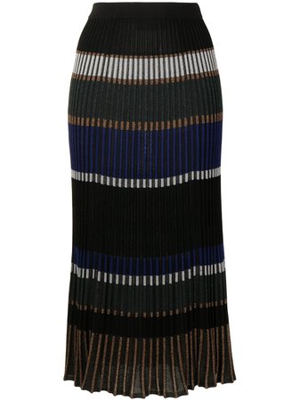 Shop Proenza Schouler horizontal-stripe knitted skirt with Express Delivery - FARFETCH
