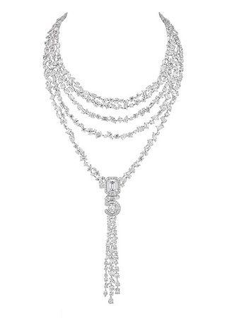 Chanel - Eternal N°5 necklace in white gold and diamonds