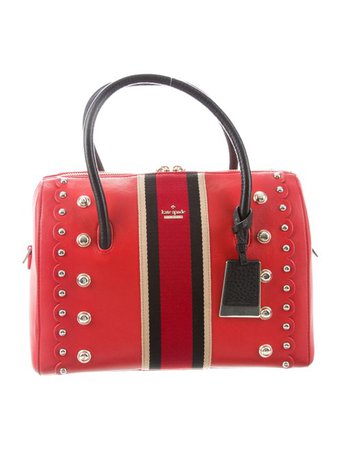 Kate Spade New York Madison Stewart Street Studded Mega Lane Satchel - Handbags - WKA108779 | The RealReal