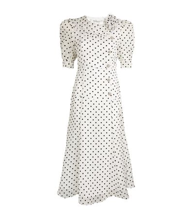 Womens Alessandra Rich white Silk Polka-Dot Maxi Dress | Harrods # {CountryCode}